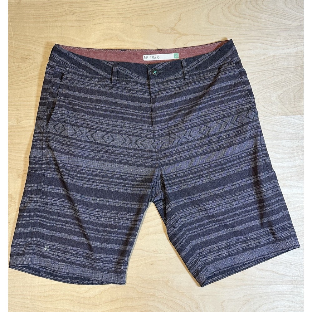 Linksoul John Ashworth & Co Men's size 36 Geometric Boardwalk Hybrid Golf Shorts